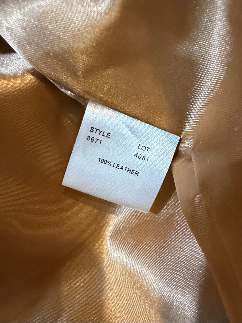 Leather Zip-Front Jacket in Tan - Picture 3 of 10
